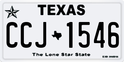 TX license plate CCJ1546