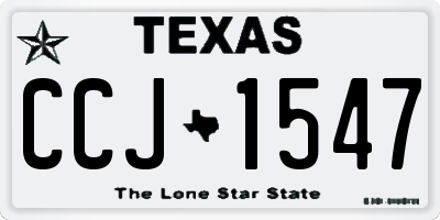 TX license plate CCJ1547