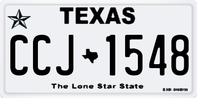 TX license plate CCJ1548