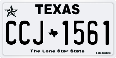 TX license plate CCJ1561