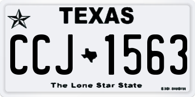 TX license plate CCJ1563