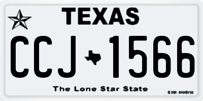 TX license plate CCJ1566