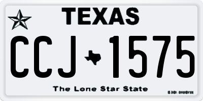 TX license plate CCJ1575