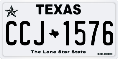 TX license plate CCJ1576