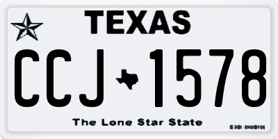 TX license plate CCJ1578