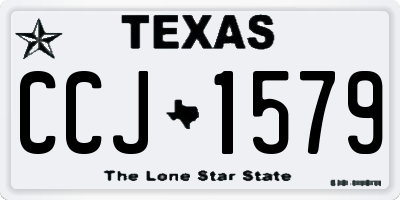 TX license plate CCJ1579