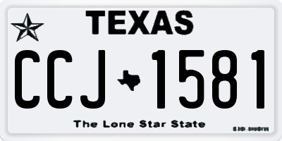 TX license plate CCJ1581