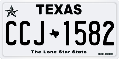 TX license plate CCJ1582