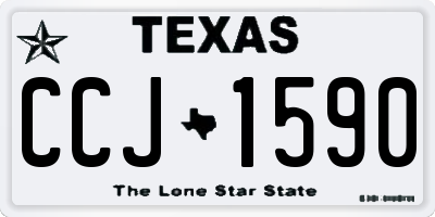 TX license plate CCJ1590