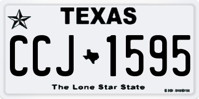 TX license plate CCJ1595