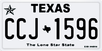 TX license plate CCJ1596