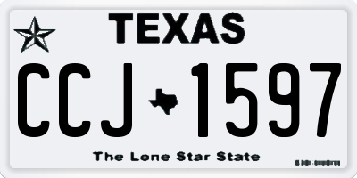 TX license plate CCJ1597
