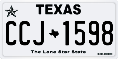 TX license plate CCJ1598