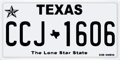 TX license plate CCJ1606