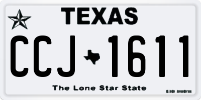 TX license plate CCJ1611