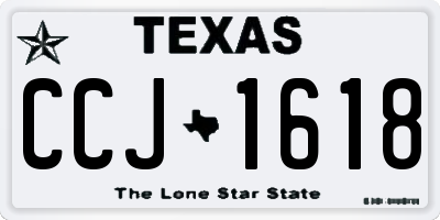 TX license plate CCJ1618