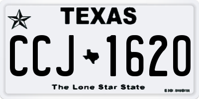 TX license plate CCJ1620