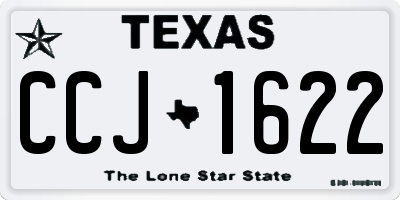 TX license plate CCJ1622
