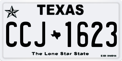 TX license plate CCJ1623