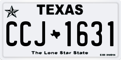 TX license plate CCJ1631