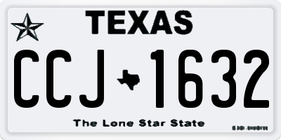 TX license plate CCJ1632