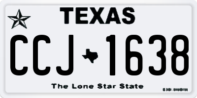 TX license plate CCJ1638