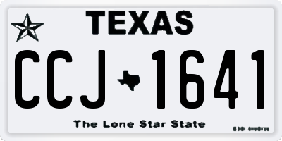 TX license plate CCJ1641