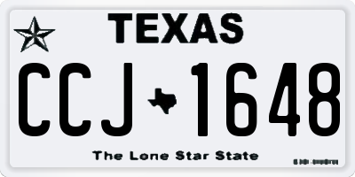 TX license plate CCJ1648