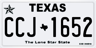 TX license plate CCJ1652