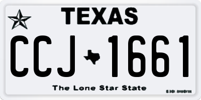 TX license plate CCJ1661