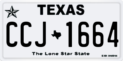 TX license plate CCJ1664