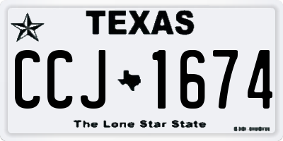 TX license plate CCJ1674