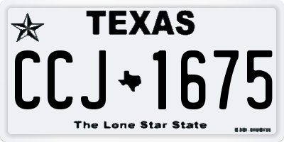 TX license plate CCJ1675