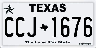 TX license plate CCJ1676