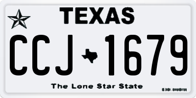 TX license plate CCJ1679