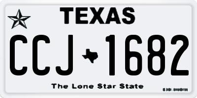 TX license plate CCJ1682