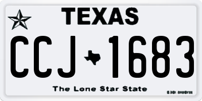 TX license plate CCJ1683