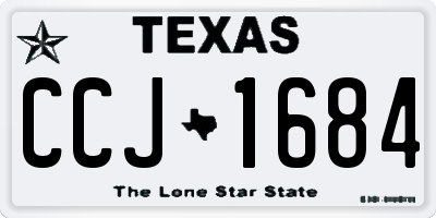 TX license plate CCJ1684
