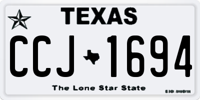 TX license plate CCJ1694