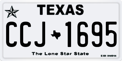 TX license plate CCJ1695