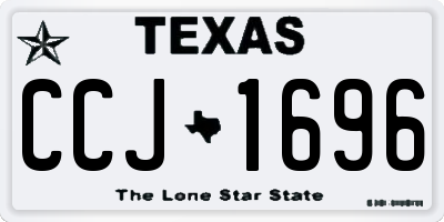 TX license plate CCJ1696