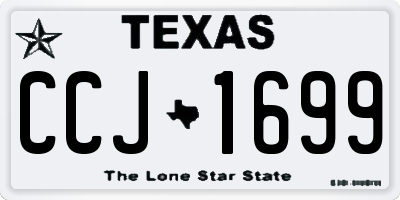 TX license plate CCJ1699