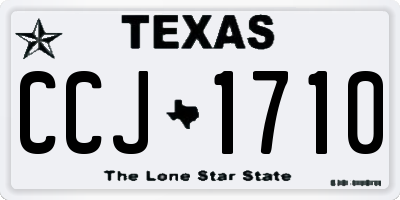 TX license plate CCJ1710