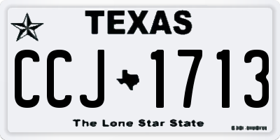 TX license plate CCJ1713