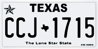 TX license plate CCJ1715