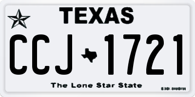 TX license plate CCJ1721