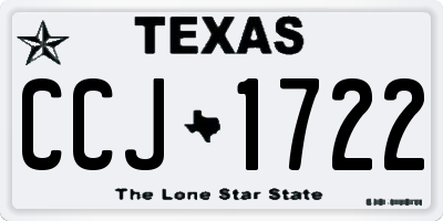 TX license plate CCJ1722