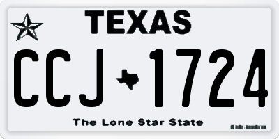 TX license plate CCJ1724