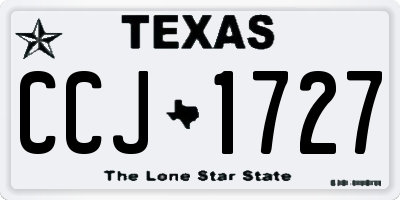TX license plate CCJ1727
