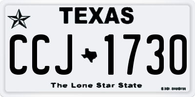 TX license plate CCJ1730